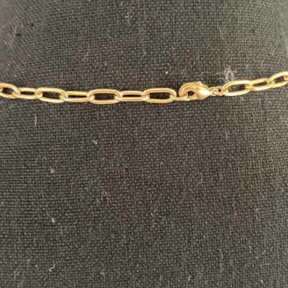 🍀Lucky Brand🍀 Yellow Gold Elliptical Paperclip Necklace Or Dbl Wrap Bracelet - Picture 16 of 16
